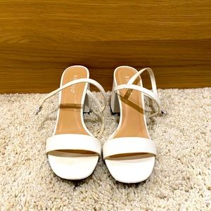 White strappy sandals